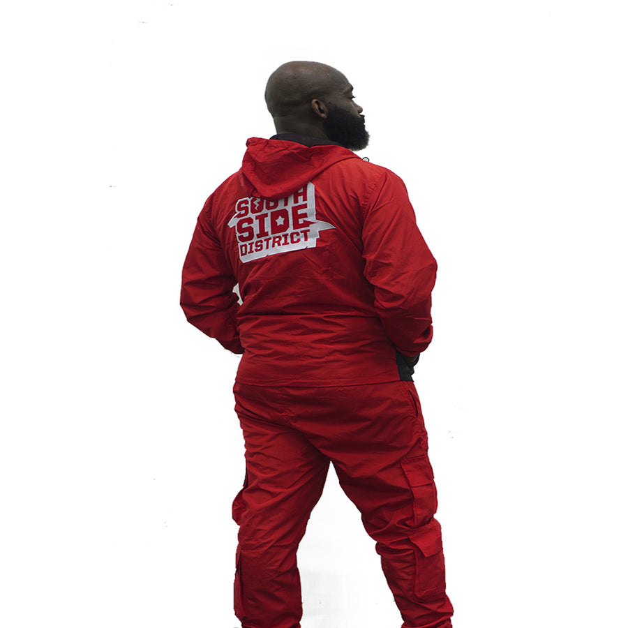 Crimson Red Windbreaker Set (Unisex)