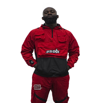 Crimson Red Windbreaker Set (Unisex)